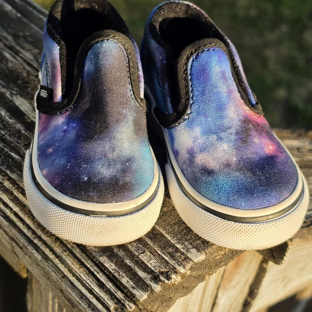 Vans Galaxy Slip Pull On Toddler Sneakers Shoes‎ Size 5 Little Man Style